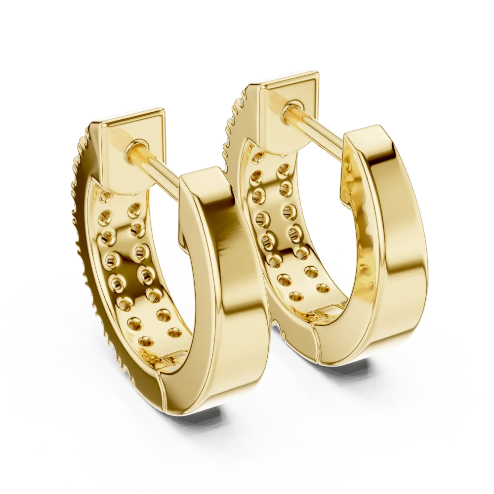 Infinite Pavé-Set Round Brilliant Linear Hoop Earrings - Image 4