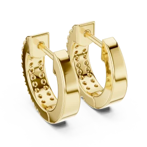 Infinite Pavé-Set Round Brilliant Linear Hoop Earrings - Image 4