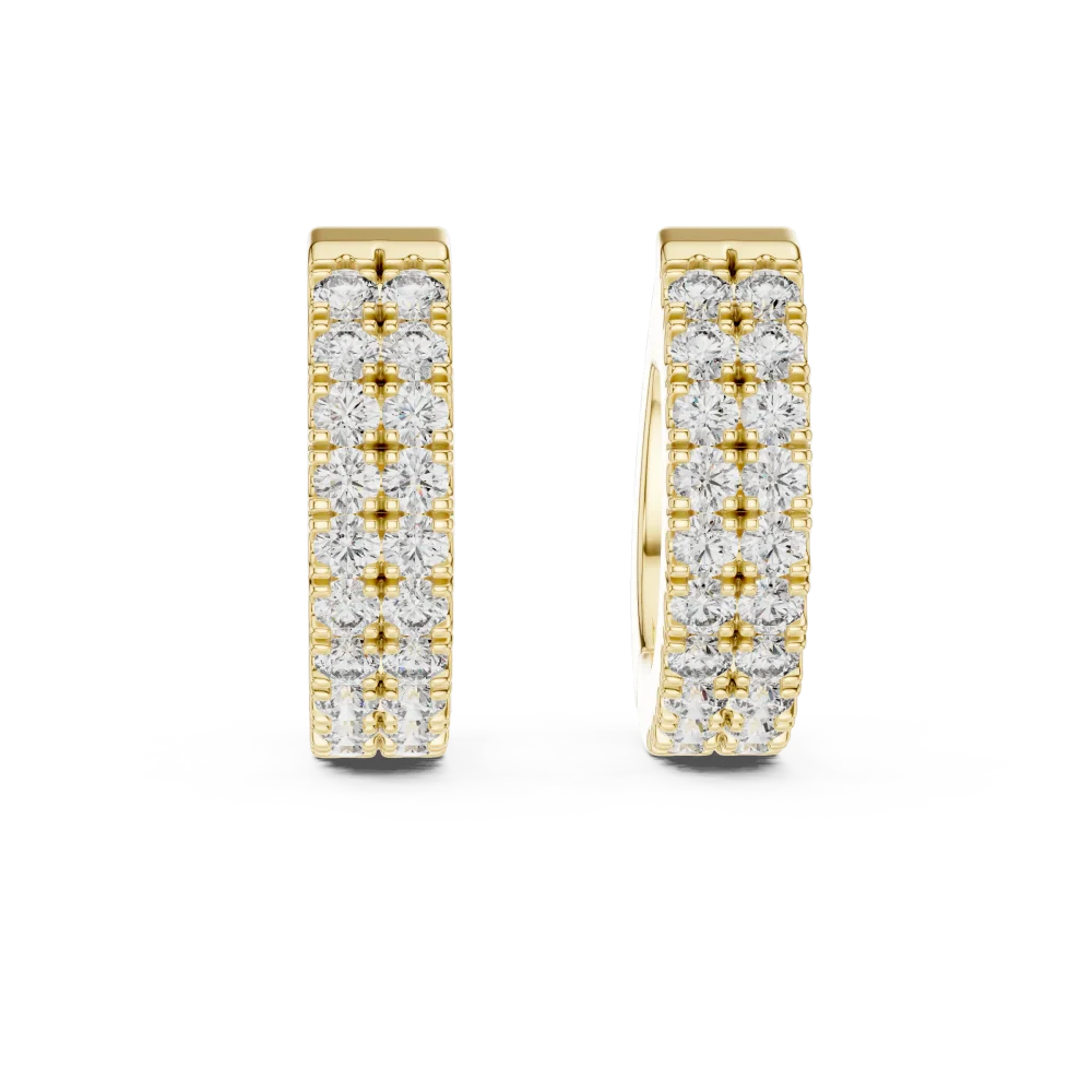 Infinite Pavé-Set Round Brilliant Linear Hoop Earrings - Image 2