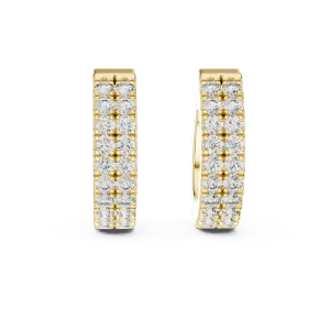 Infinite Pavé-Set Round Brilliant Linear Hoop Earrings - Image 2