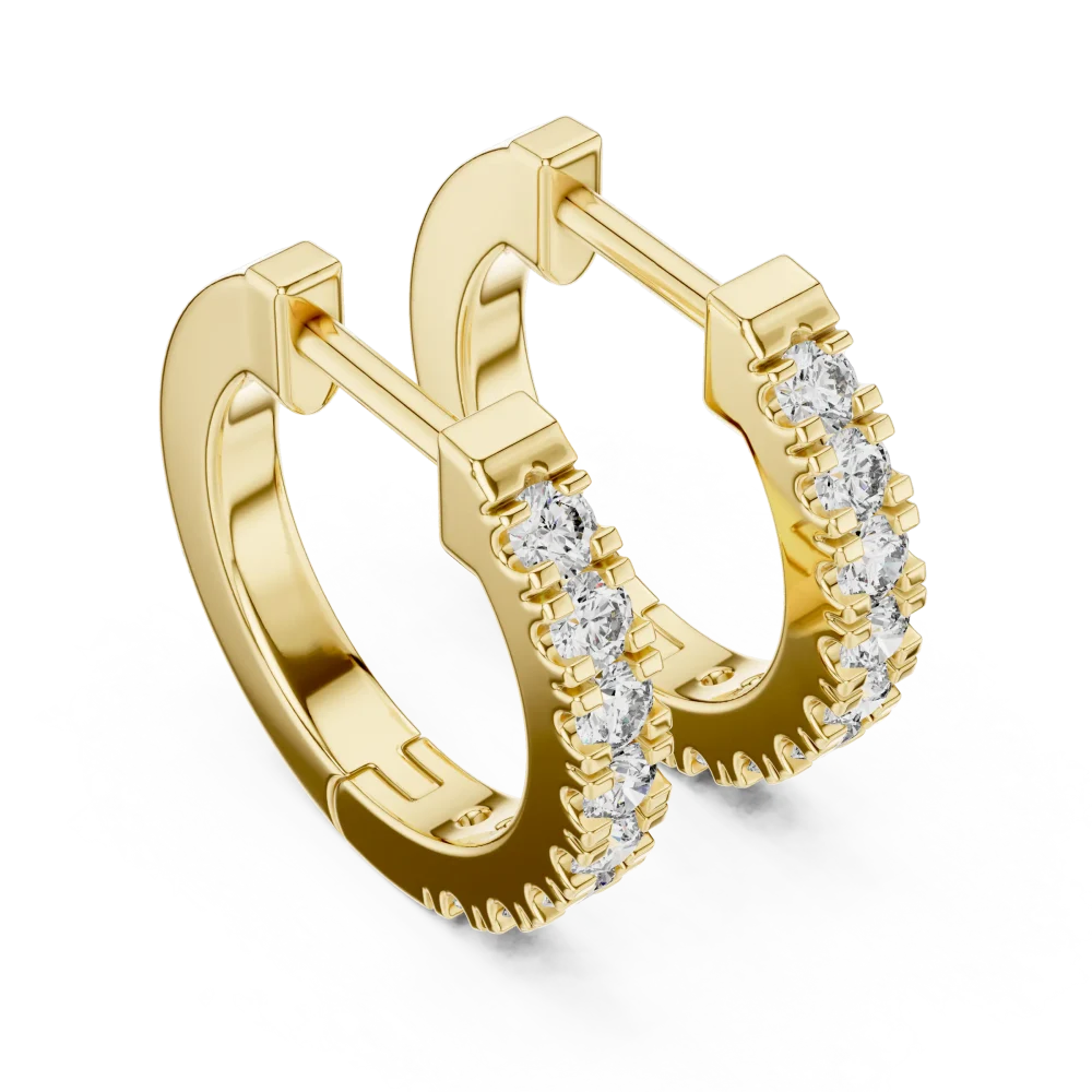 Discover the brilliance of these pavé-set DIAMEUR lab-grown diamond hoop earrings. A modern classic designed for effortless everyday elegance. Shop now.