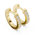 Infinite Radiance Round Cut Pavé-Set Hoop Earrings