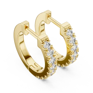 Infinite Radiance Round Cut Pavé-Set Hoop Earrings