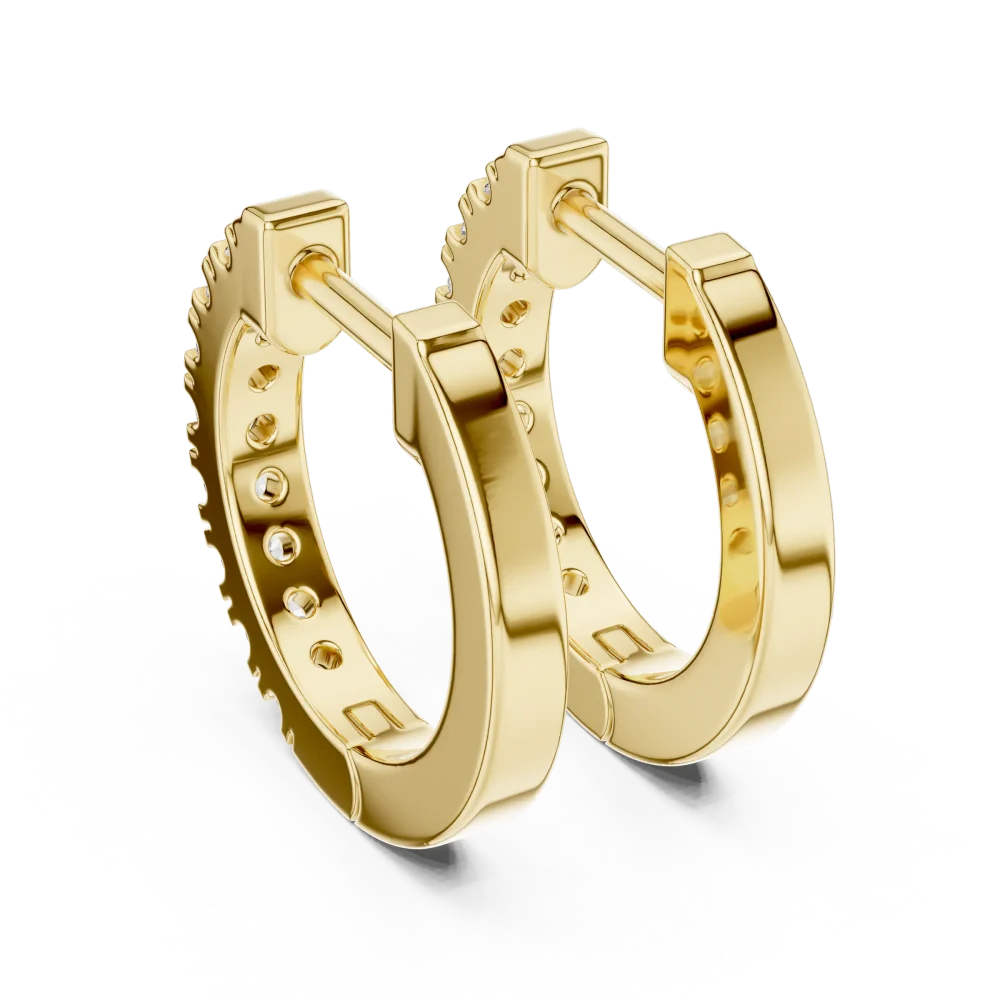Infinite Radiance Round Cut Pavé-Set Hoop Earrings - Image 4