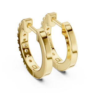 Infinite Radiance Round Cut Pavé-Set Hoop Earrings - Image 4
