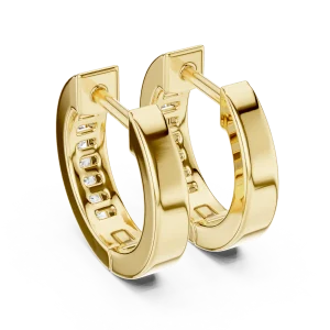 Symmetry Round Brilliant Channel Set Hoop Earrings - Image 4