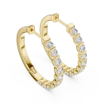 Luminary Round Brilliant Pavé-Set Hoop Earrings