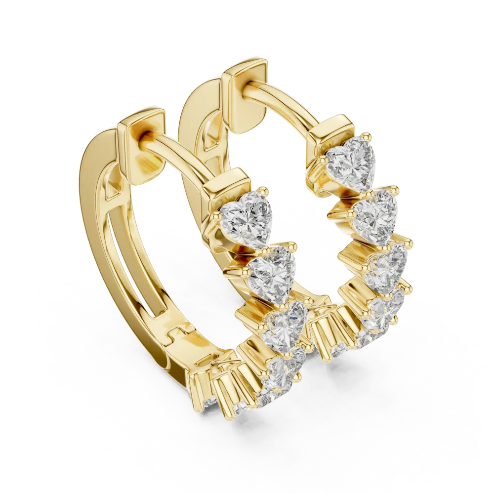 Discover the radiant allure of our Heart Infinite Hoop Earrings. Handcrafted with DIAMEUR lab-grown diamonds for unmatched fire. Shop now.