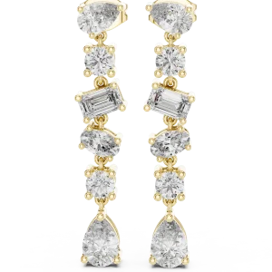 Ethereal Mixed-Cut Multi-Shape Drop Dangler Earrings - Image 2