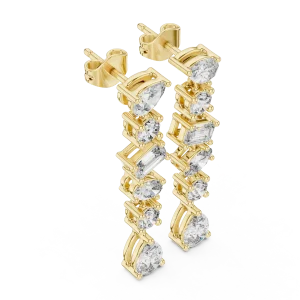 Ethereal Mixed-Cut Multi-Shape Drop Dangler Earrings