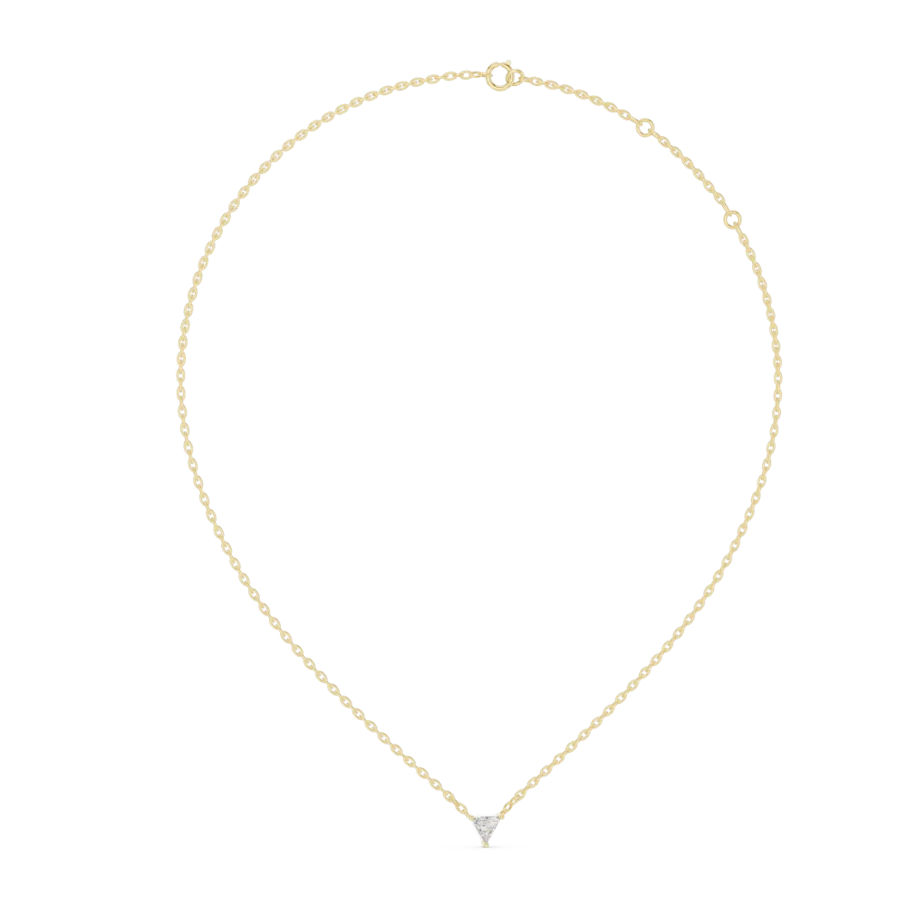 Luminary Trillion Cut Geometric Solitaire Pendant - Image 4