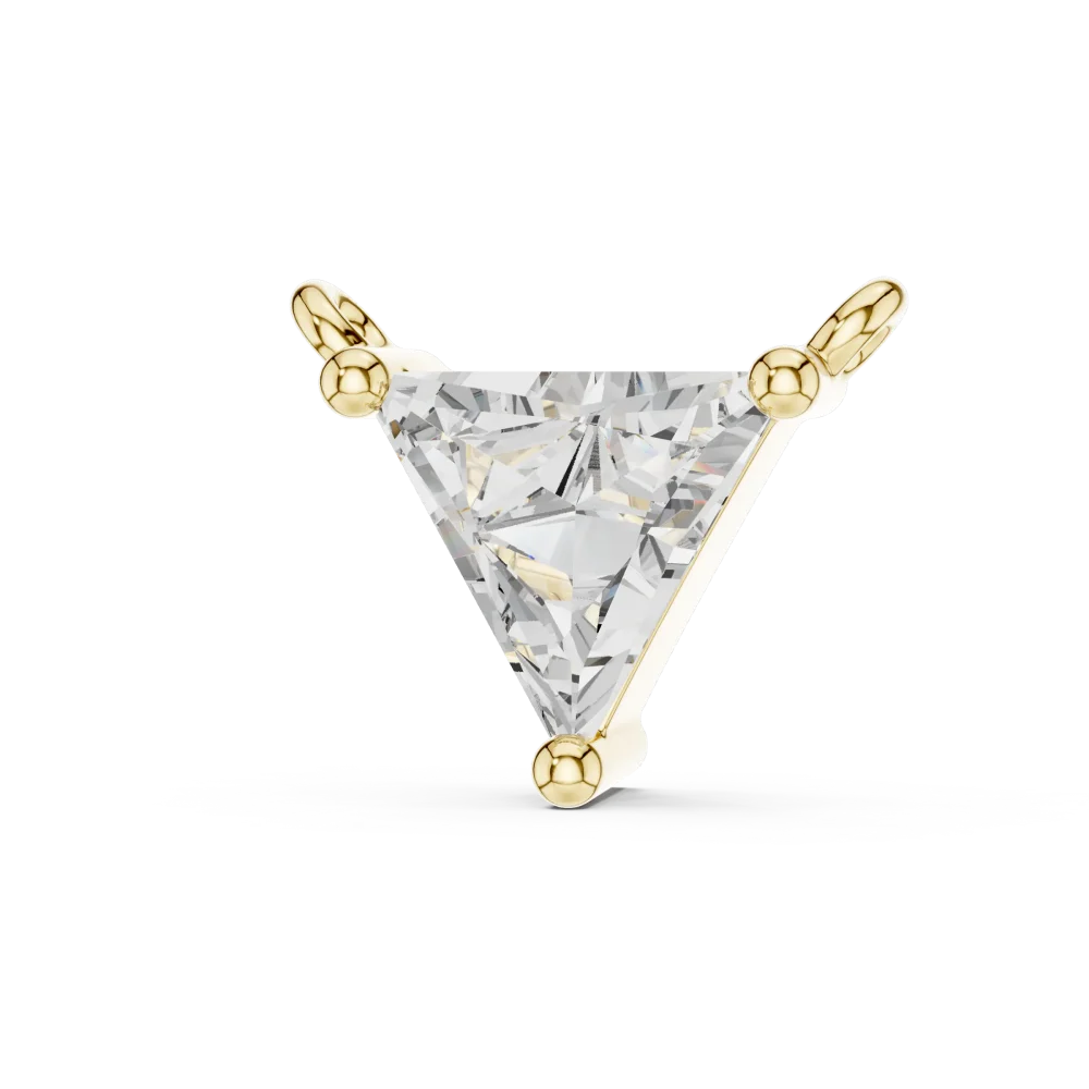Adorn your neckline with our Trillion Cut Solitaire Pendant, featuring a brilliant DIAMEUR lab-grown diamond. Shop this modern classic today.