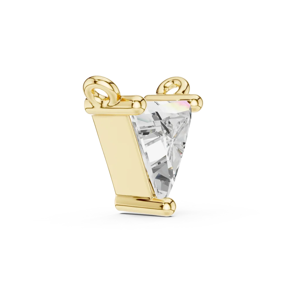 Luminary Trillion Cut Geometric Solitaire Pendant - Image 2