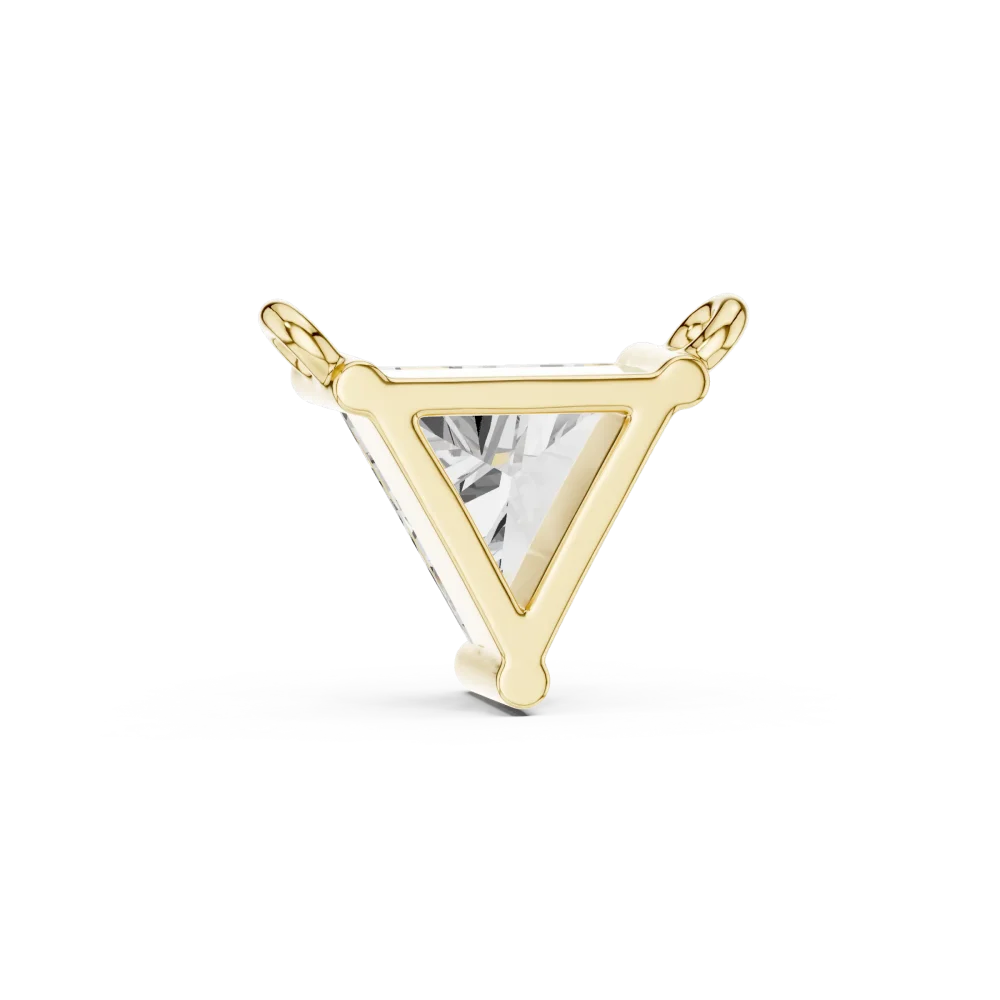 Luminary Trillion Cut Geometric Solitaire Pendant - Image 3