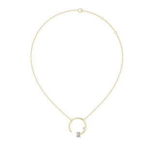 Luminary Emerald and Round Cut Asymmetric Silhouette Pendant - Image 3