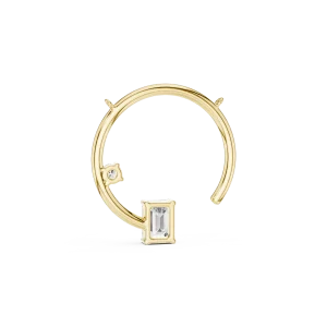 Luminary Emerald and Round Cut Asymmetric Silhouette Pendant - Image 4
