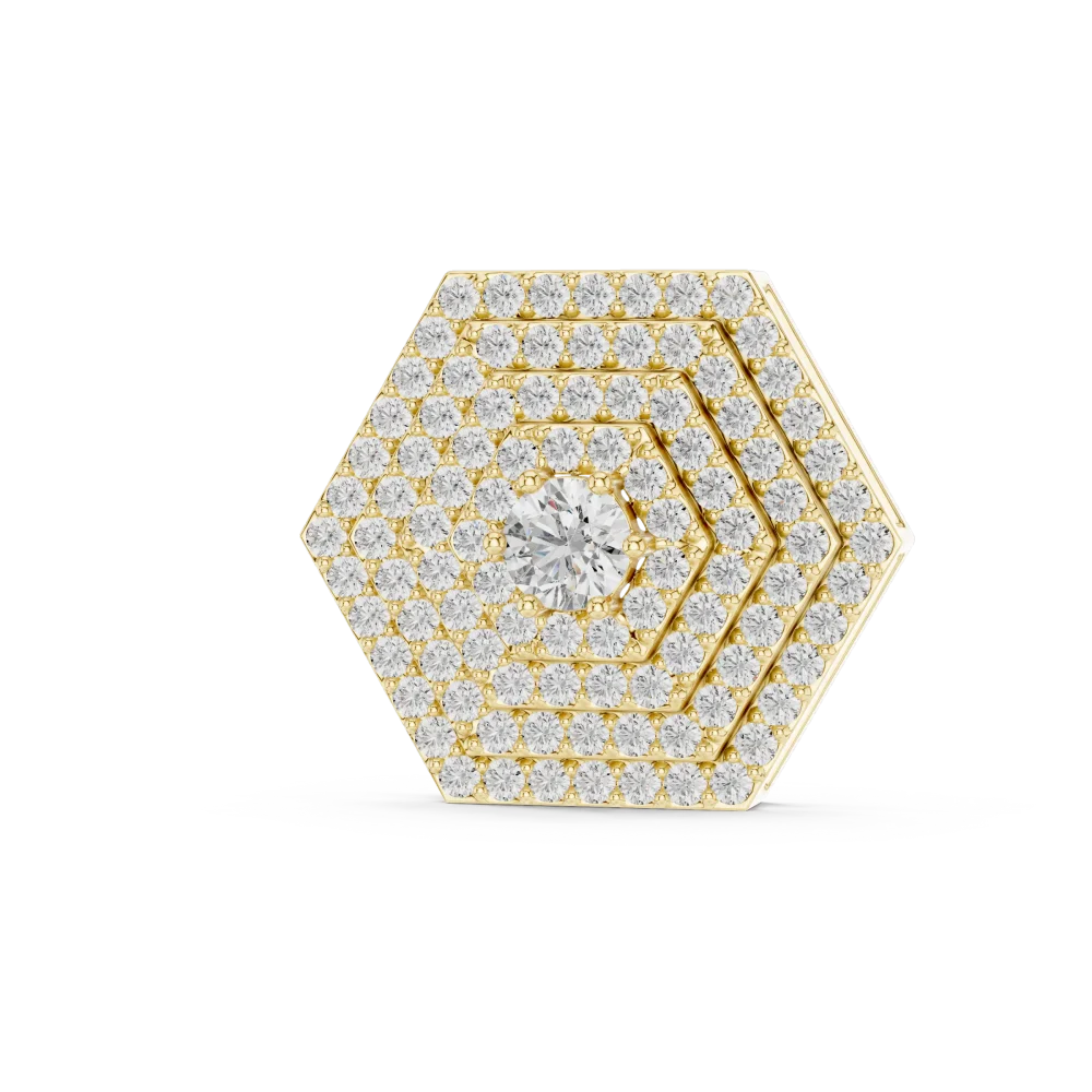 Experience architectural elegance with this DIAMEUR lab-grown diamond pendant. A radiant solitaire centerpiece crafted for timeless brilliance. Shop now.