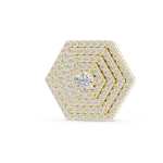 Luminary Hexagon Pavilion Round Solitaire Pendant
