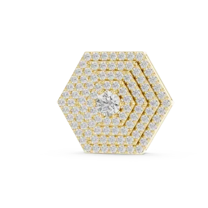 Luminary Hexagon Pavilion Round Solitaire Pendant