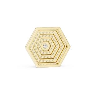 Luminary Hexagon Pavilion Round Solitaire Pendant - Image 3