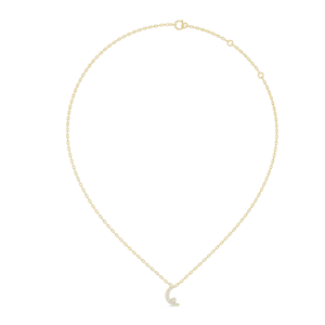 Luminary Round Brilliant Crescent Silhouette Pendant - Image 3