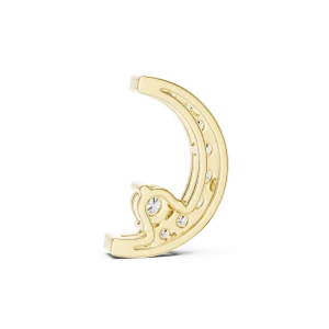Luminary Round Brilliant Crescent Silhouette Pendant - Image 4
