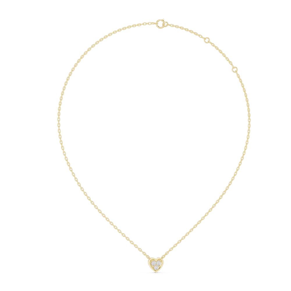 Luminary Round Brilliant Geometric Heart Pendant - Image 4