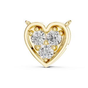 Luminary Round Brilliant Geometric Heart Pendant