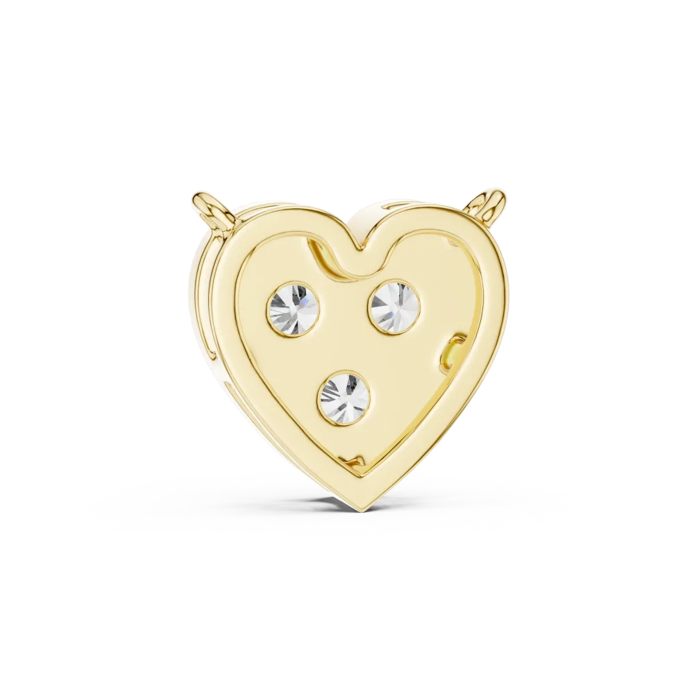 Luminary Round Brilliant Geometric Heart Pendant - Image 3