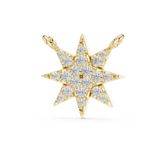 Luminary Round Brilliant Geometric Starburst Pendant