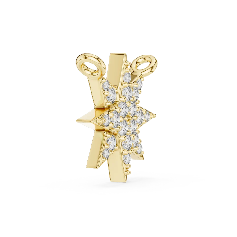 Luminary Round Brilliant Geometric Starburst Pendant - Image 2