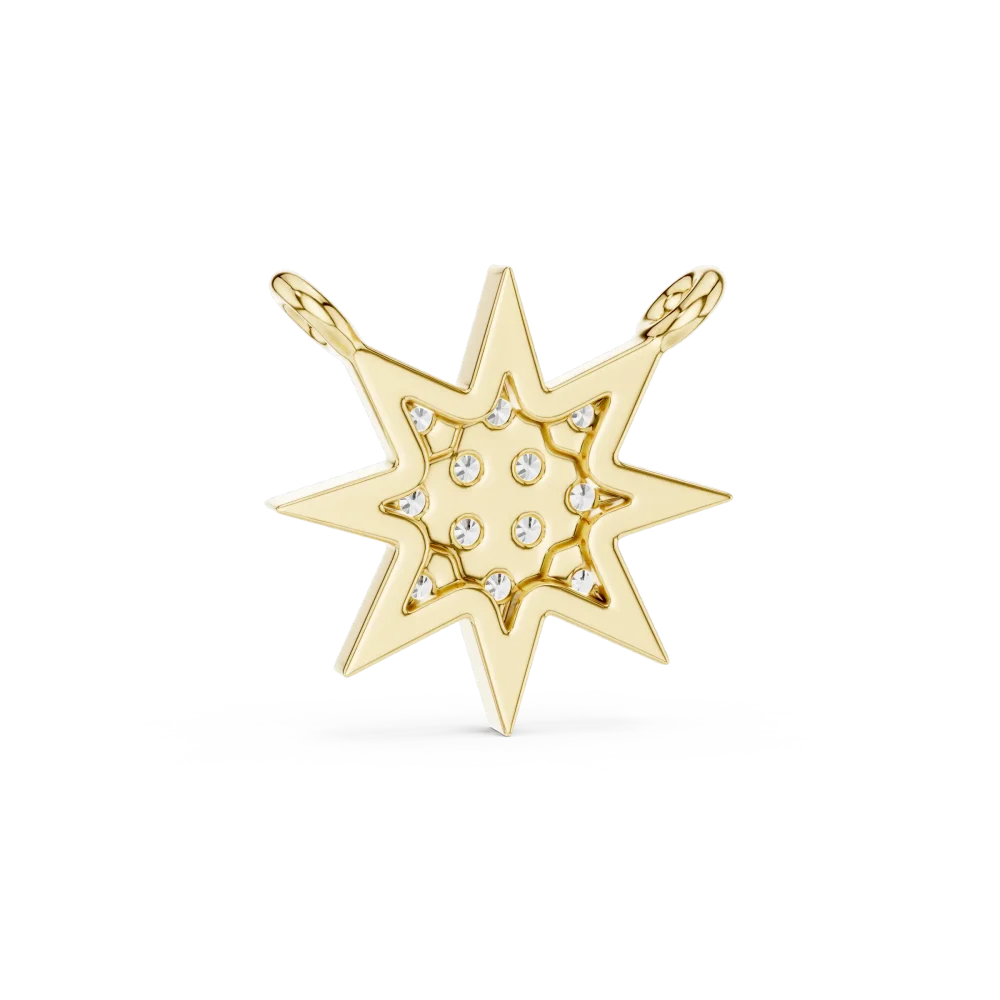 Luminary Round Brilliant Geometric Starburst Pendant - Image 3