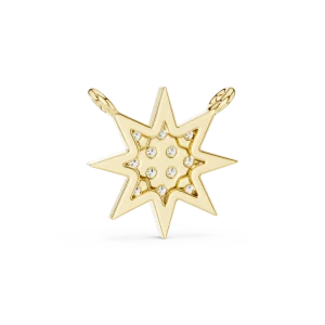 Luminary Round Brilliant Geometric Starburst Pendant - Image 3