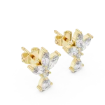 Ethereal Marquise and Pear Cluster Statement Stud Earrings