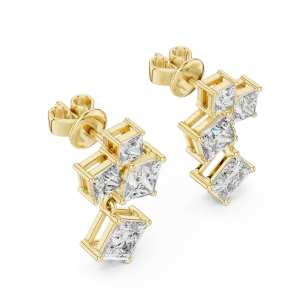 Geometric Princess Symmetry Statement Drop Earrings