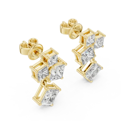Geometric Princess Symmetry Statement Drop Earrings
