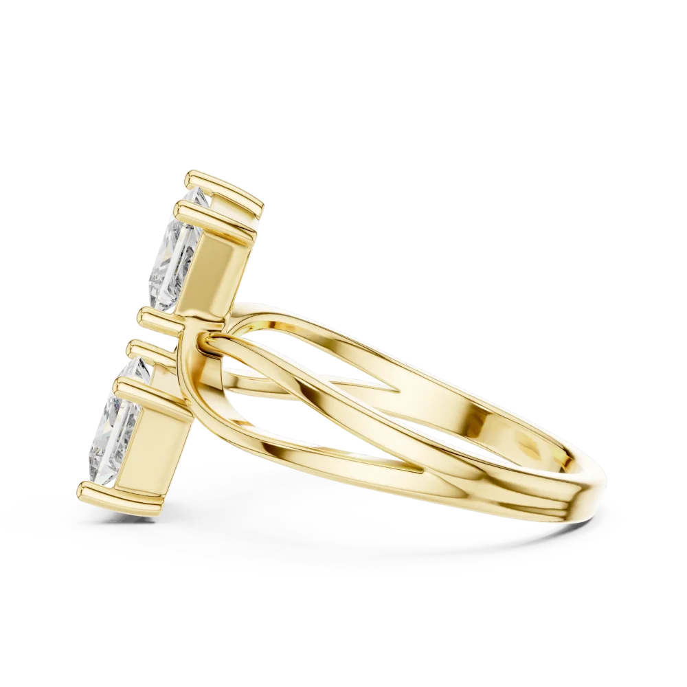 Symmetry Princess Dual-Stone Infinity Silhouette Solitaire Ring - Image 4