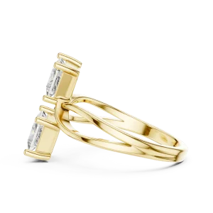 Symmetry Princess Dual-Stone Infinity Silhouette Solitaire Ring - Image 4