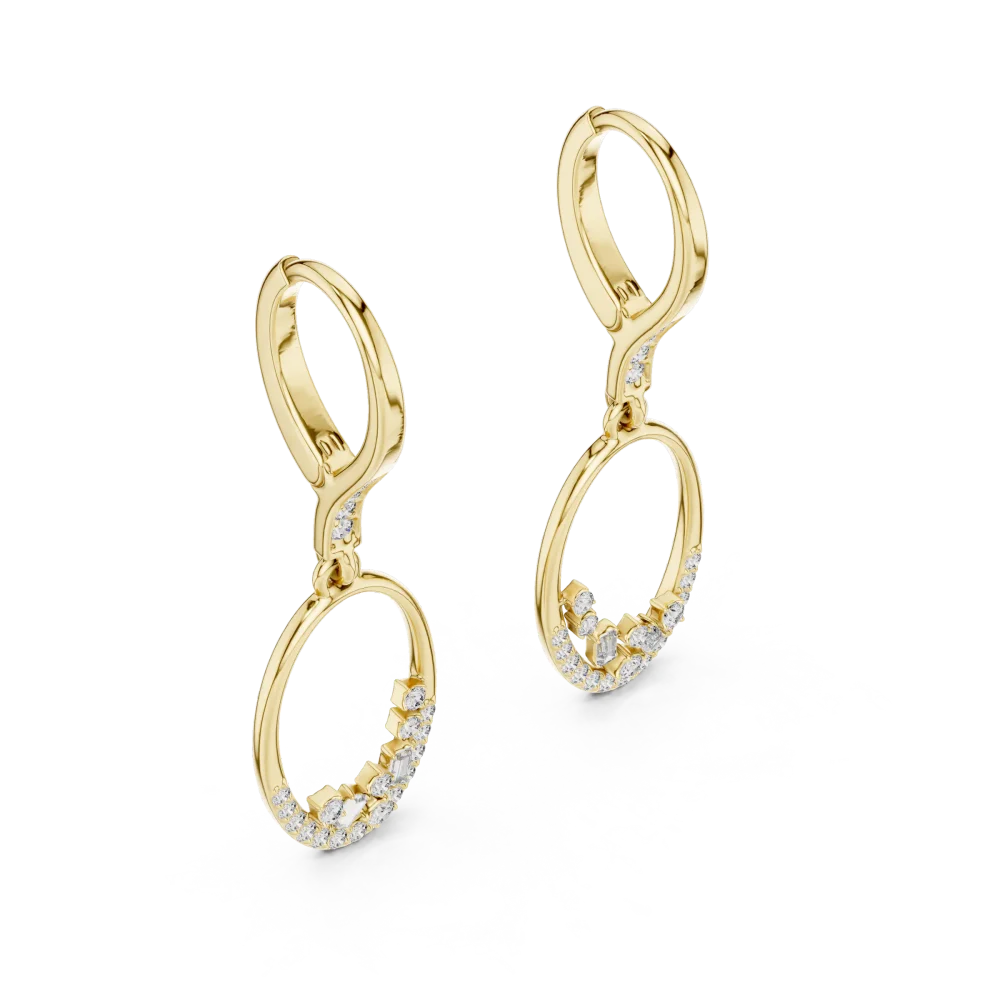 Grace your ears with the Luminary Oval Diamond Drop Earrings. Featuring precision-set DIAMEUR diamonds, these earrings offer timeless luxury. Shop now!