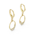 Luminary Oval Silhouette Baguette and Round Diamond Drop Earrings