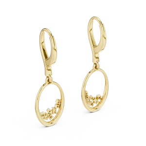 Luminary Oval Silhouette Baguette and Round Diamond Drop Earrings - Image 4