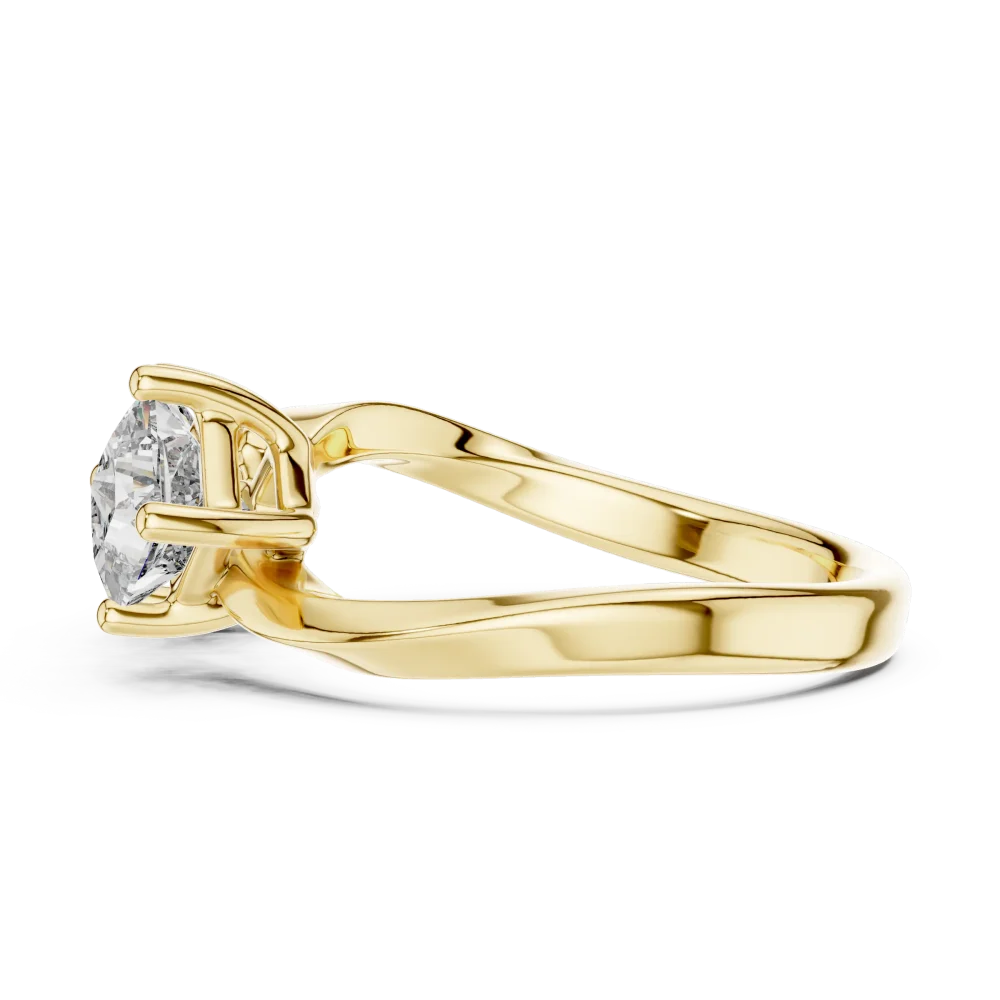 Symmetry Princess Cut Architectural Two-Stone Open Ring - Image 4