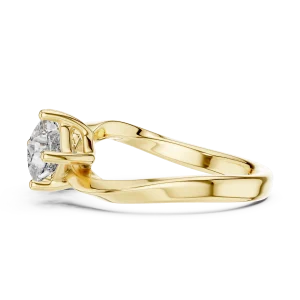 Symmetry Princess Cut Architectural Two-Stone Open Ring - Image 4