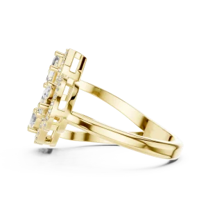 Luminary Tri-Shape Emerald, Pear and Marquise Halo Ring - Image 4