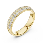 Luminary Round Pavé-Set Double Row Eternity Band