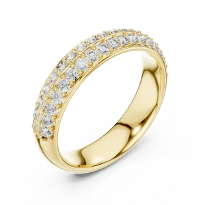 Luminary Round Pavé-Set Double Row Eternity Band