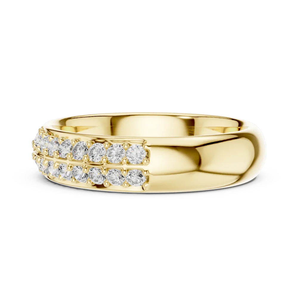 Luminary Round Pavé-Set Double Row Eternity Band - Image 4