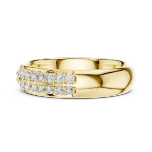 Luminary Round Pavé-Set Double Row Eternity Band - Image 4