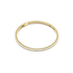 Symmetry Princess Cut Geometric Line Tennis Bracelet