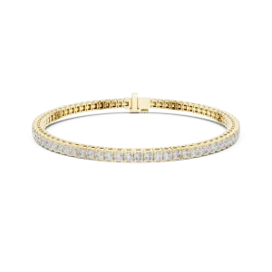 Symmetry Princess Cut Geometric Line Tennis Bracelet - Image 2